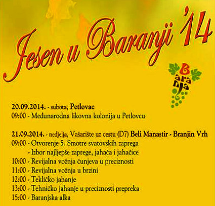 Program za 20. i 21. IX. 2014. godine